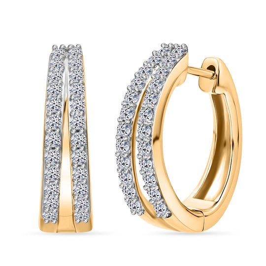 LUXURIANT DIAMOND - Lab Grown Diamant SI-GH Ohrringe 925 Silber Rhodiniert ca. 0.50 ct