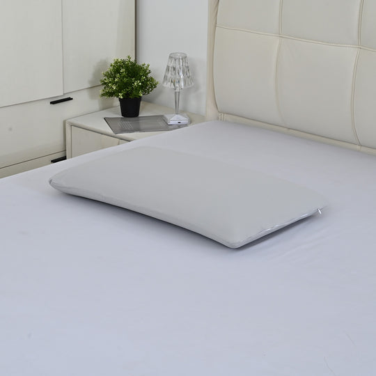 LIVMORE Memory-Foam-Kissen mit kühlendem Bezug, Reißverschluss, Lavendel
