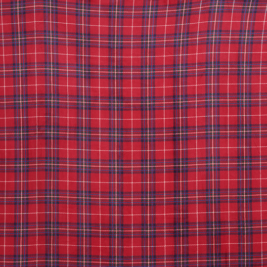 LIVMORE SPACE Flanell-Kuscheldecke mit Karomuster und Sherpa-Rückseite, 150 x 200 cm, Bordeauxrot