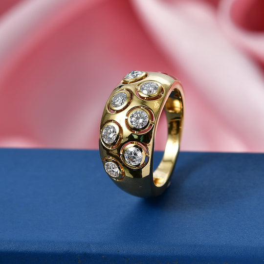 EVER TRUE Moissanit Ring Nickelfreies Messing (Größe 17.00) ca. 0,86 ct