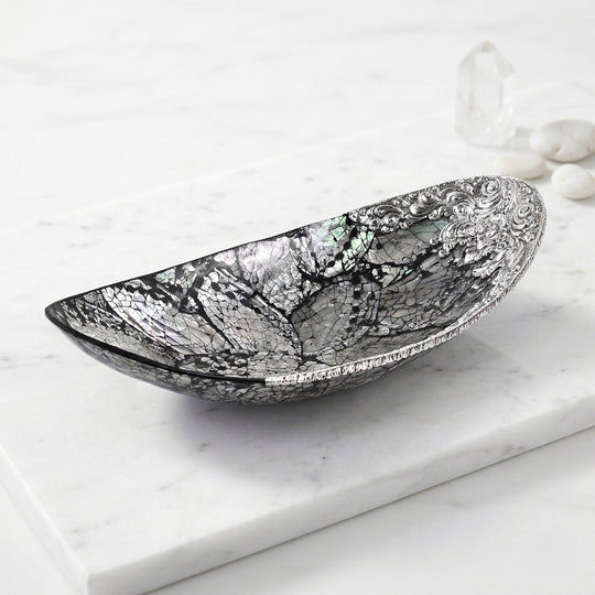 Royal Bali - Abalone Muschel Ovale Dekoschale, 925 Silber