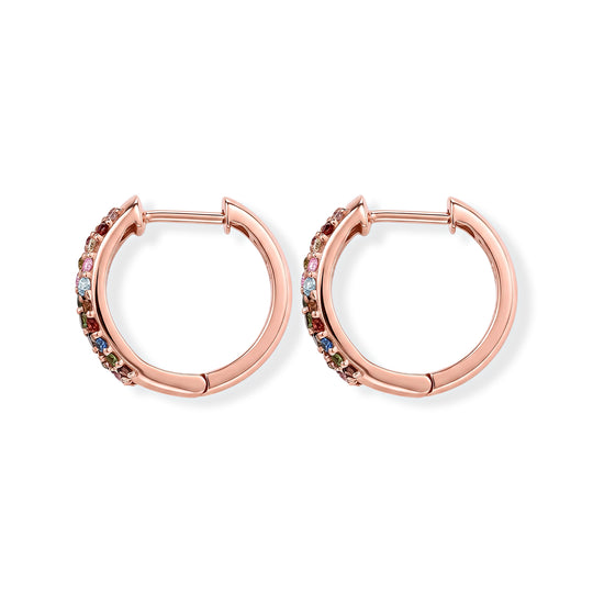 LUXURIANT 1,50 ct. SGL zertifizierte SI mehrfarbige Labor Diamant Diamant Ohrringe, 925 Silber 750 Roségold Vermeil
