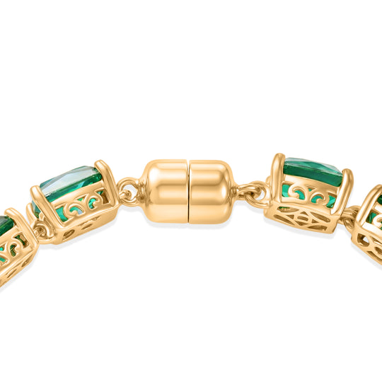 D'Joy Pfau Quarz Triplette Armband ca. 19 cm 925 Silber 750 Gelbgold Vermeil ca. 26,95 ct.
