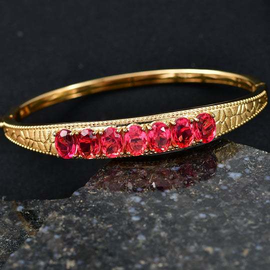 EVER TRUE Sunset Quarz Triplette Armreif ca. 19 cm Nickelfreies Messing ca. 10,48 ct.