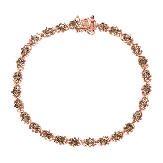 D'Joy Blauer Diamant Armband ca. 20 cm 925 Silber rhodiniert ca. 0,25 ct.