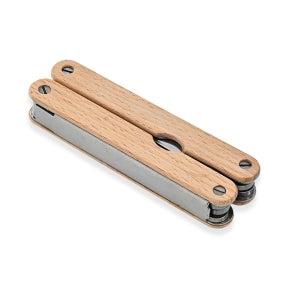 Outdoor-Besteckset aus Edelstahl und Holz mit Messer, Sägemesser, Gabel und Aufhängehaken