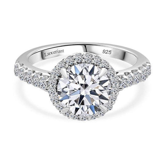 LUXURIANT DIAMOND - Lab Grown Diamant SI-GH SGL zertifiziert Ring 925 Silber rhodiniert (Größe 17.00) ca. 3.00 ct