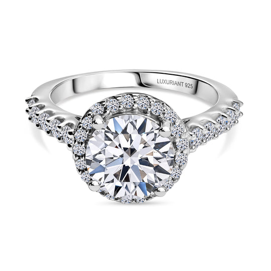 LUXURIANT DIAMOND - Lab Grown Diamant SI-GH SGL zertifiziert Ring 925 Silber rhodiniert (Größe 17.00) ca. 3.00 ct