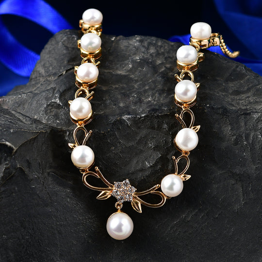 EVER TRUE Süßwasser Perle (9-9.5 mm) Halskette ca. 50 cm Nickelfreies Messing 31.95 ct