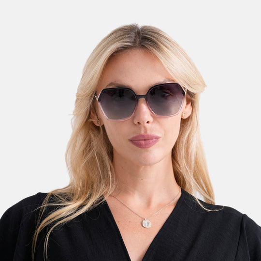 LA MAREY Sonnenbrille UV400 mit polarisierten Gläsern leichter Rahmen 14,5 x 15 cm Lila