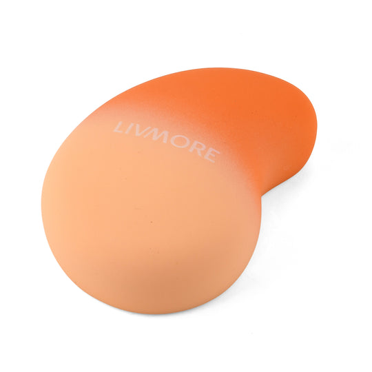 LIVMORE Nano-Kristall-Haarentferner mit Nano-Glas, Soft-Touch ABS-Gehäuse, 10x7x3,5cm, Orange-Farbverlauf
