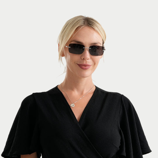LA MAREY Rechteckige Photochromatische Sonnenbrille mit photochromen polarisierten Gläsern, UV400 Schutz, Schwarz