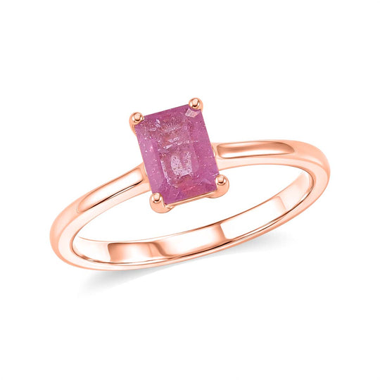EVER TRUE Ilakaka Rosa Saphir (Fissure gefüllt) Ring 950 Kupfer (Größe 20.00) ca. 1,47 ct