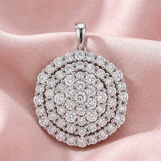 LUXURIANT DIAMOND - Lab Grown Diamant SI-GH Anhänger 925 Silber Rhodiniert ca. 3.00 ct