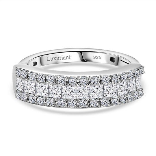 LUXURIANT DIAMOND - Lab Grown Diamant VS-EF Ring 925 Silber Rhodiniert (Größe 20.00) ca. 1.00 ct