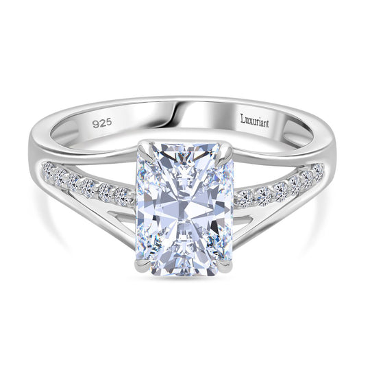 LUXURIANT DIAMOND - Lab Grown Diamant VS-EF Ring 925 Silber Rhodiniert (Größe 18.00) ca. 2.20 ct