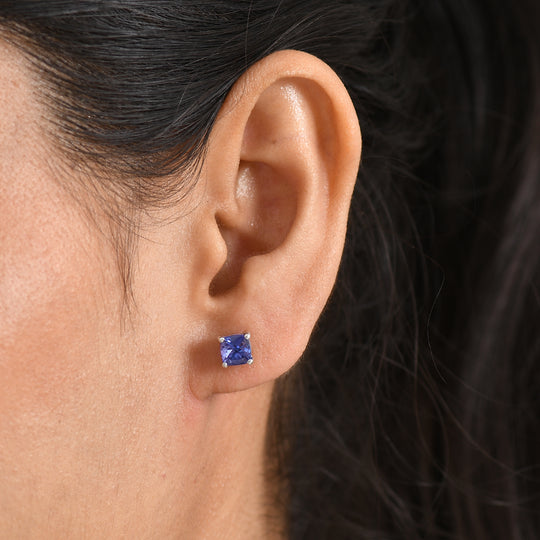 D'Joy AA Tansanit Ohrringe 925 Silber Rhodiniert ca. 1,81 ct.