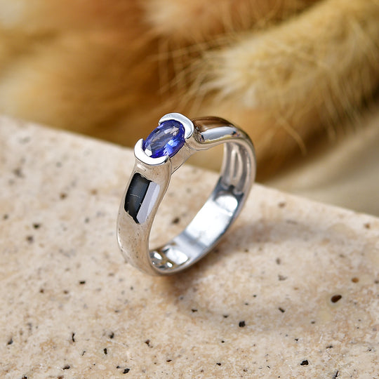 EVER TRUE Tansanit Ring Reine Bronze (Größe 20.00) ca. 0,46 ct