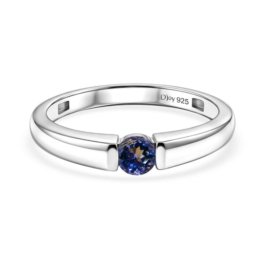 D'Joy Grüner Tansanit Ring 925 Silber 750 Vergoldet (Größe 17.00) ca. 0,28 ct