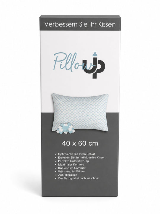 PillowUp Ganzjahreskissen mit kühlendem und wärmendem Komfort, 40x60 cm