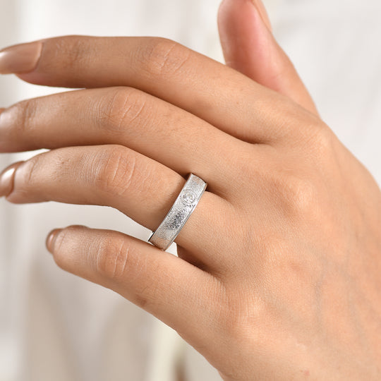 LUXURIANT DIAMOND - Lab Grown Diamant SI-GH Ring 925 Silber Rhodiniert (Größe 17.00) ca. 0,20 ct