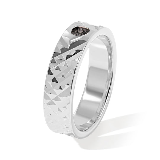 D'Joy Grüner Diamant Ring 925 Silber Platiniert (Größe 21.00)