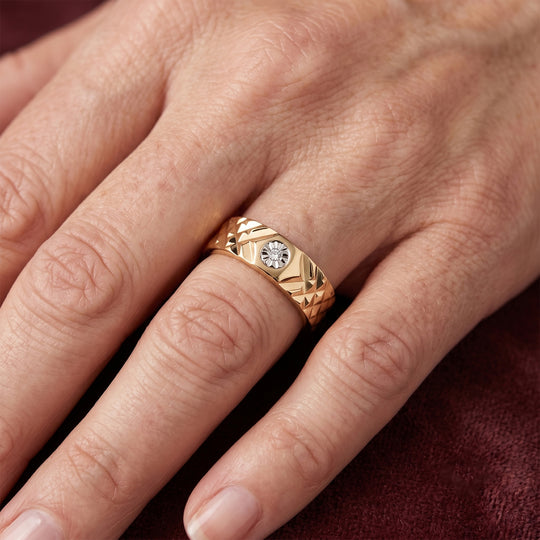 D'Joy Weißer Diamant Ring 925 Silber Gold (Größe 19.00)
