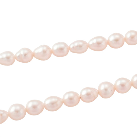 Weiße Süßwasser Perle (3-5 mm) Halskette, ca. 45 cm + 5 cm Extender, 316L Edelstahl