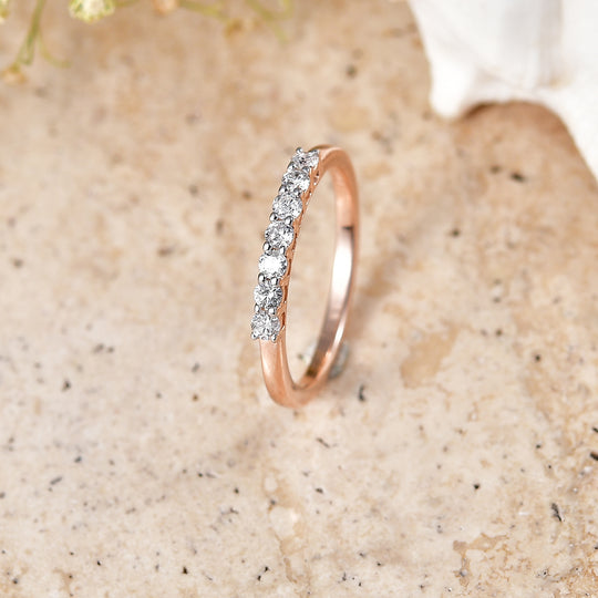 LUXURIANT DIAMOND- Lab Grown Diamant GH Ring 925 Silber 750 Roségold vermeil (Größe 19.00) ca. 0.25 ct