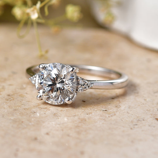 EXKLUSIVES ANGEBOT LUXURIANT DIAMOND - Lab Grown Diamant 100 Facetten-GH Ring 925 Silber Rhodiniert (Größe 19.00) ca. 2.08 ct