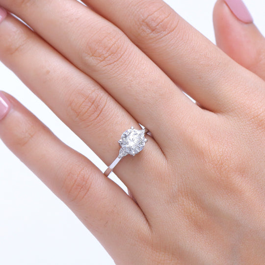 EXKLUSIVES ANGEBOT LUXURIANT DIAMOND - Lab Grown Diamant 100 Facetten-GH Ring 925 Silber Rhodiniert (Größe 19.00) ca. 2.08 ct