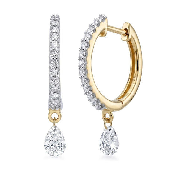 LUXURIANT DIAMOND - Lab Grown Diamant VS-GH Ohrringe 925 Silber 750 Gelbgold vermeil ca. 1.00 ct