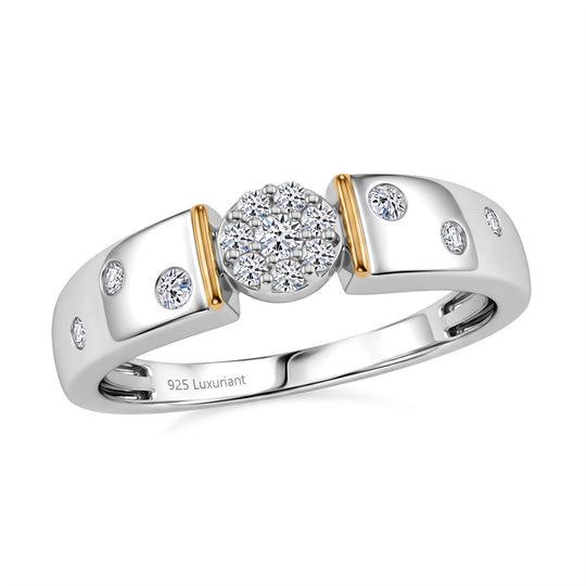LUXURIANT DIAMOND - Lab Grown Diamant SI-GH Ring 925 Silber Rhodiniert (Größe 20.00) ca. 0.25 ct