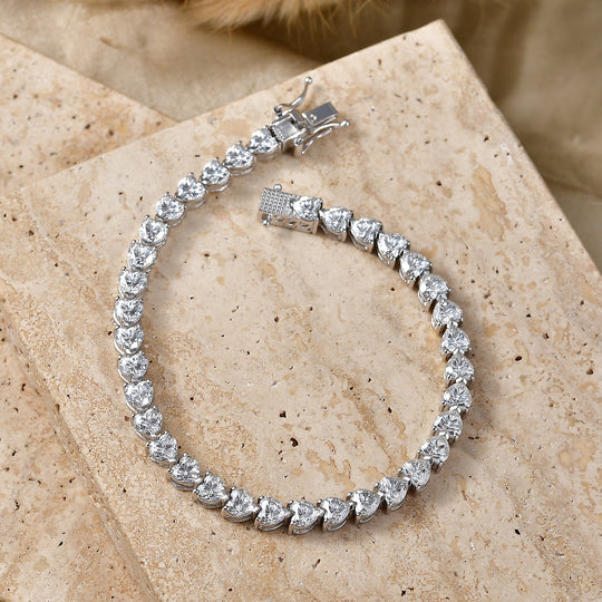 D'Joy Moissanit Armband ca. 19 cm 925 Silber Rhodiniert ca. 14,98 ct.