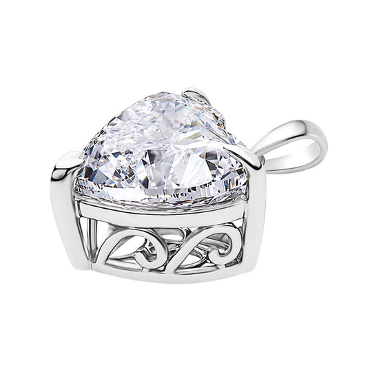 LUXURIANT DIAMOND - Lab Grown Diamant IGI zertifiziert VS-G Anhänger 925 Silber Rhodiniert ca. 10.04 ct