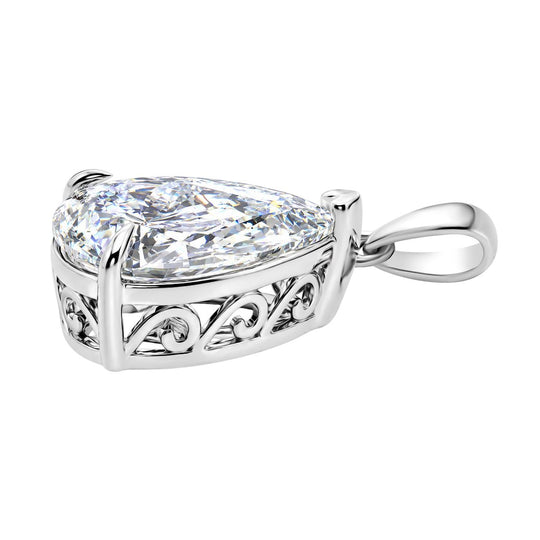 LUXURIANT DIAMOND - Lab Grown Diamant IGI zertifiziert VS-G Anhänger 925 Silber Rhodiniert ca. 10.03 ct