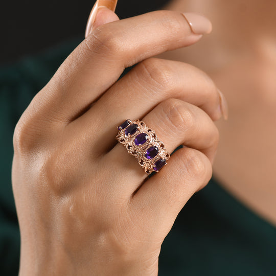EVER TRUE Mosambik Granat Ring 950 Kupfer (Größe 21.00) ca. 2,79 ct