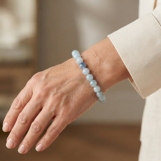 Aquamarin Armband Flexibles (ca.18-19 cm) ca. 110.00 ct