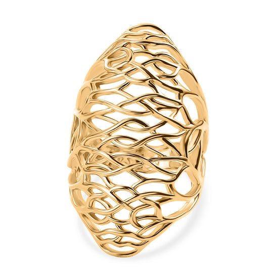 EVER TRUE Bronzella Kollektion-Reine Bronze 750 VergoldetRing (Größe 21.00) ca. 8,64g
