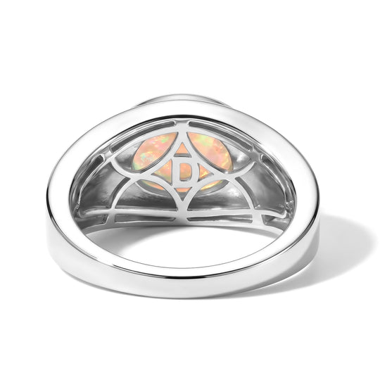 D'Joy AA Natürlicher, äthiopischer Welo Opal Ring 925 Silber Rhodiniert und 750 Gelbgold Vermeil (Größe 17.00) ca. 1,20 ct