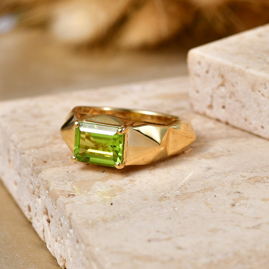 EVER TRUE AA Natürlicher Peridot Ring 950 Kupfer (Größe 20.00) ca. 2.44 ct
