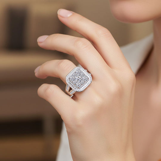 LUXURIANT DIAMOND - Lab Grown Diamant SI-GH Ring 925 Silber Rhodiniert (Größe 16.00) ca. 2.00 ct