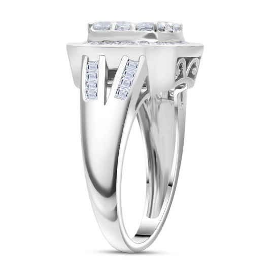 LUXURIANT DIAMOND - Lab Grown Diamant SI-GH Ring 925 Silber Rhodiniert (Größe 16.00) ca. 2.00 ct