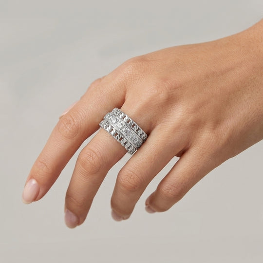 LUXURIANT DIAMOND - Lab Grown Diamant SI-GH Ring 925 Silber (Größe 20.00) ca. 1,57 ct