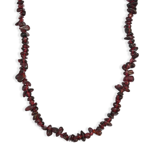 Roter Granat Halskette 70 cm ca. 180.00 ct