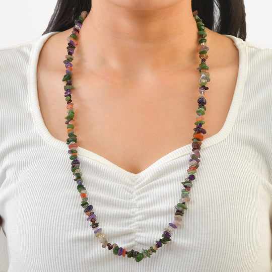 Mehrfarbig Edelsteine Halskette 70 cm ca. 265.00 ct