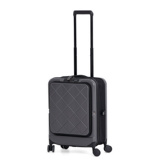 Hartschalen-Handgepäckkoffer, 20 Zoll, Polycarbonat-Schale, 4 Rollen, Teleskopgriff, Polyester-Innenfutter, Lila