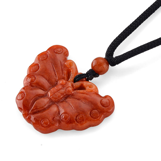 Burmesischer Rote Jadeit Jade Halskette Flexibles cm ca. 18.00 ct