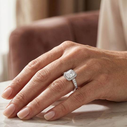 LUXURIANT DIAMOND - Lab Grown Diamant SI-GH SGL zertifiziert
Ring 925 Silber Rhodiniert (Größe 21.00) ca. 1,07 ct