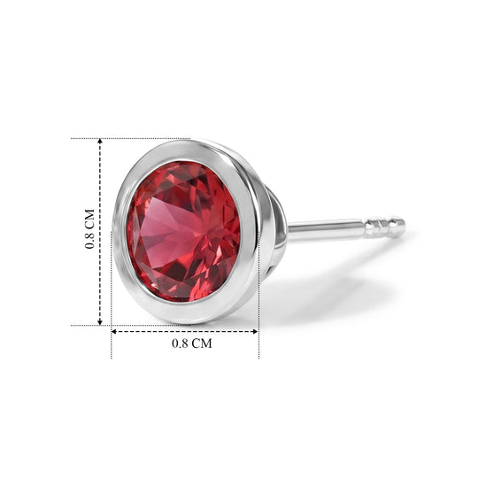 D'Joy Lab Grown Padparadscha-Saphir Ohrringe 925 Silber 750 Gelbgold vermeil ca. 2.19 ct